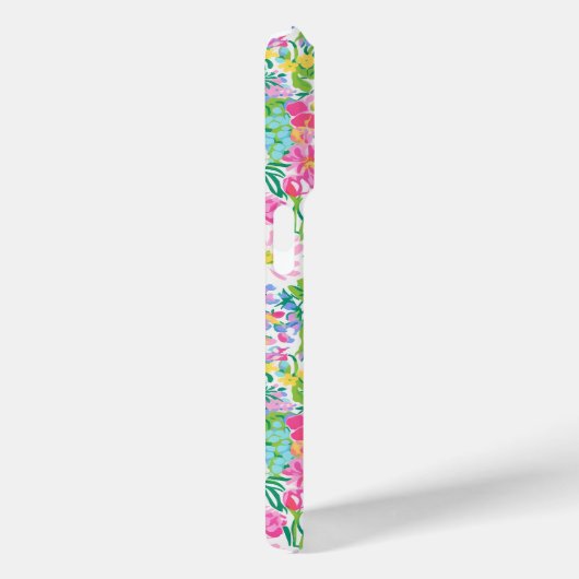 Roze bloementuin met monogram Case-Mate iPhone case (Achterkant / Rechts)