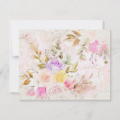 Roze Bloementuin Persoonlijk Stationery Notitiekaartje (Achterkant)