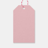 Roze Bloementuin Sweet Pea In Pod Baby shower Cadeaulabel (Achterkant)