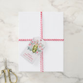 Roze Bloementuin Sweet Pea In Pod Baby shower Cadeaulabel (Met Touw)