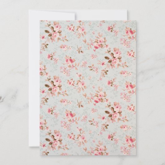  roze bloementuin Vrijgezellenfeest Kaart (Achterkant)