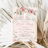 Roze Bloementuin Vrijgezellenfeest Kaart