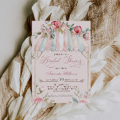 Roze Bloementuin Vrijgezellenfeest Kaart