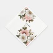 roze bloemenvector servet (Hoek)