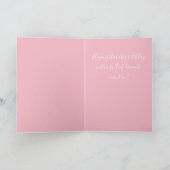 Roze BloemenVerjaardag Kaart (Binnen)