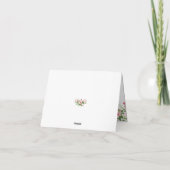 Roze Bloemenverpleegster Dank u Bedankkaart (Achterkant)