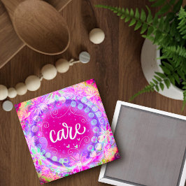 Roze Bloemenverzorging Inspirerend Magneet