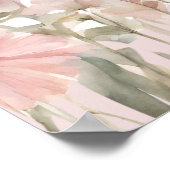 Roze bloemenvlinders baby shower welkomstbord poster (Hoek)