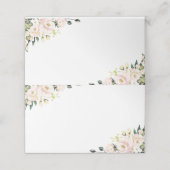 Roze bloemenvouwkaarten plaatskaartje (Buitenkant ongevouwen)
