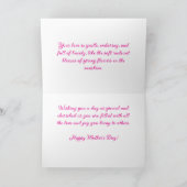 Roze bloemenweelde - gepersonaliseerde Moederdagka Kaart (Binnen)