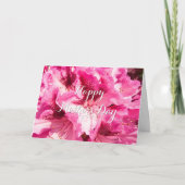 Roze bloemenweelde - gepersonaliseerde Moederdagka Kaart (Voorkant)