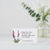 Roze bloemenwinkel visitekaartje (Staand voorkant)