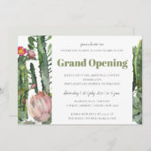 ROZE BLOEMENWOESTIJN CACTUS LOOF GROOTS OPENING KAART (Voorkant / Achterkant)