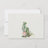 ROZE BLOEMENWOESTIJN CACTUS LOOF WATERVERF RSVP (Achterkant)