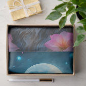 Roze Bloemenwolf Tissuepapier (Geschenk)