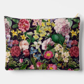  roze bloemenzwart patroonmonogram etui (Achterkant)