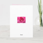 Roze bloemet van de bloemen Birthday Kaart (Achterkant)