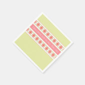 Roze bloemetje met lichtgroen servet (Hoek)