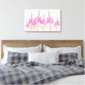  roze bloemetjes stijlvolle bloemenmoderne kunst canvas afdruk (Insitu (Slaapkamer))