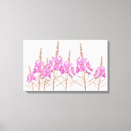  roze bloemetjes stijlvolle bloemenmoderne kunst canvas afdruk