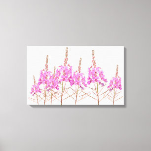  roze bloemetjes stijlvolle bloemenmoderne kunst canvas afdruk