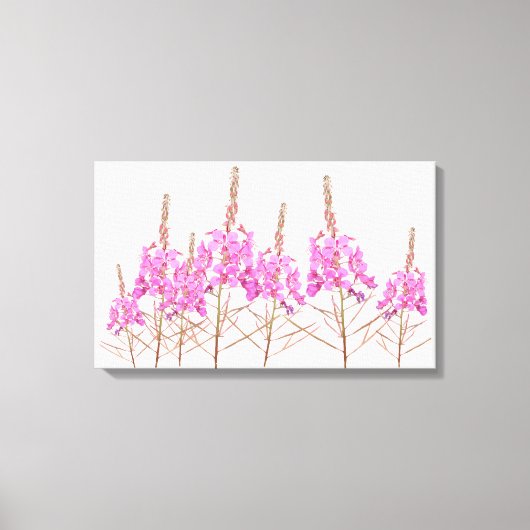  roze bloemetjes stijlvolle bloemenmoderne kunst canvas afdruk (Voorkant)