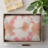 Roze bloemetjes tissuepapier (Geschenk)