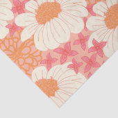 Roze bloemetjes tissuepapier (Detail)