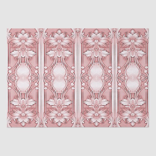 Roze bloemetjes tissuepapier (Voorkant)