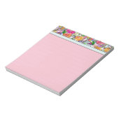 Roze bloemetjes top notitieblok (Linkerzijde)