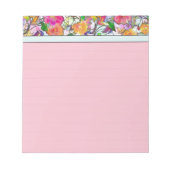 Roze bloemetjes top notitieblok (Voorkant)