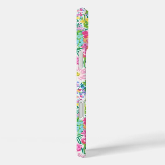 Roze bloemetuin met monogram Case-Mate iPhone case (Achterkant / Rechts)