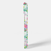 Roze bloemetuin met monogram Case-Mate iPhone case (Achterkant / Links)
