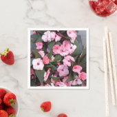 Roze bloemetuin stoffen servetten | Elegante botan (Insitu)