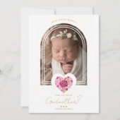 Roze Bloemhart Godparents Voorstel Ontwerp (Voorkant)