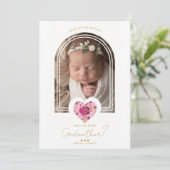 Roze Bloemhart Godparents Voorstel Ontwerp (Staand voorkant)