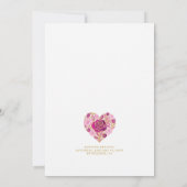 Roze Bloemhart Godparents Voorstel Ontwerp (Achterkant)