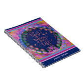  roze bloemharten vertrouwen op de timing notitieboek (Rechterzijde)