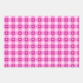 Roze Bloemhartjes Inpakpapier Vel (Voorkant 2)