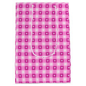 Roze Bloemhartjes Medium Cadeauzakje (Achterkant)