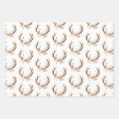 Roze Bloemhertengewei gepersonaliseerd Inpakpapier Vel (Voorkant)