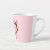 Roze Bloemhertengewei gepersonaliseerd Latte Mok (Rechts)