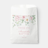 Roze Bloemhortensia Botanische Doop Dessert Bedankzakje (Voorkant)