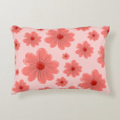 roze bloemig accent kussen (Voorkant)