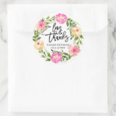  roze bloemig Afstuderen dank u Sticker (Tas)