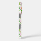 Roze Bloemig Citroen Patroon Monogram Case-Mate iPhone Case (Achterkant / Rechts)