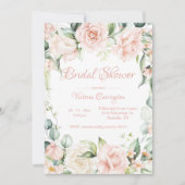 Roze bloemig Elegant Vrijgezellenfeest Kaart (Voorkant)