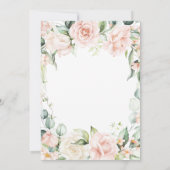 Roze bloemig Elegant Vrijgezellenfeest Kaart (Achterkant)