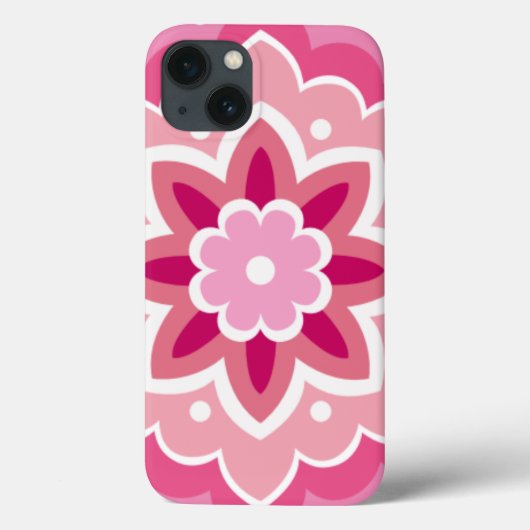 Roze & Bloemig Patroon Case-Mate iPhone Case (Achterkant)