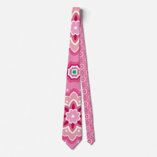 Roze & Bloemig Patroon Stropdas